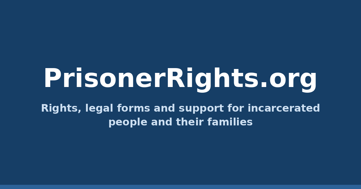 Prison Inmate Rights PrisonerRights